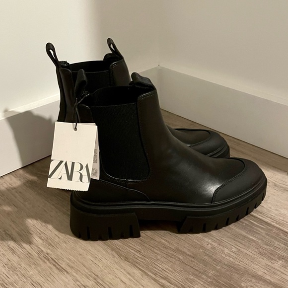 Zara Lug Sole Ankle Boots (EU 37/ US 6.5) - Picture 10 of 13
